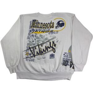 Vintage 90s NFL Surf Club Minnesota Vikings AOP Crewneck Men's Large Sweatshirt